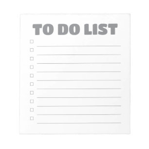 To Do List - 40 Page Notepad
