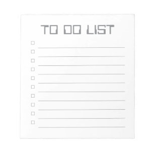 To Do List - 40 Page Notepad