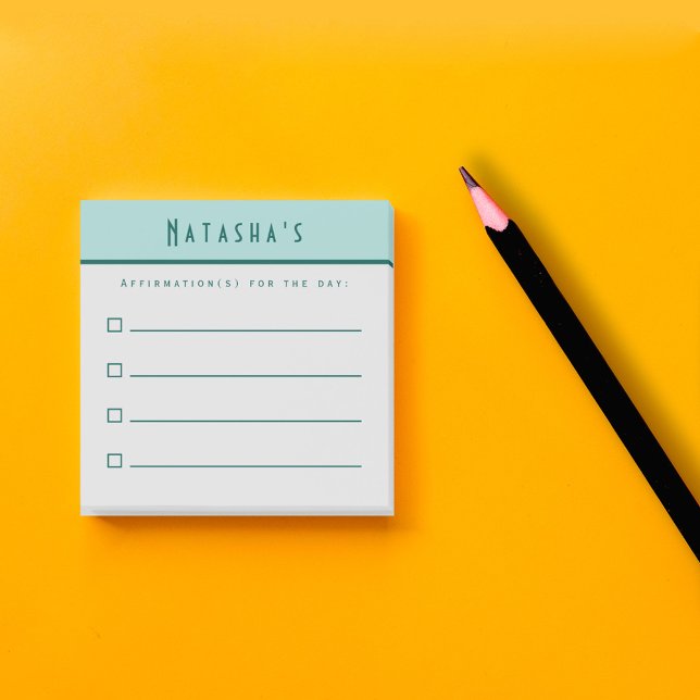 To Do List, Affirmation Checklist Post-it Notes (Creator Uploaded)