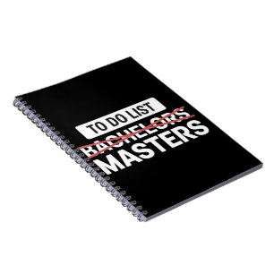 To Do List Bachelors Masters Degree College Grade Notebook