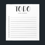 To Do List Bold Script Notepad<br><div class="desc">Simple To Do List with your name and bold script.</div>