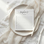 To Do List Chic Script Notepad<br><div class="desc">Simple To Do List with your name and chic script.</div>