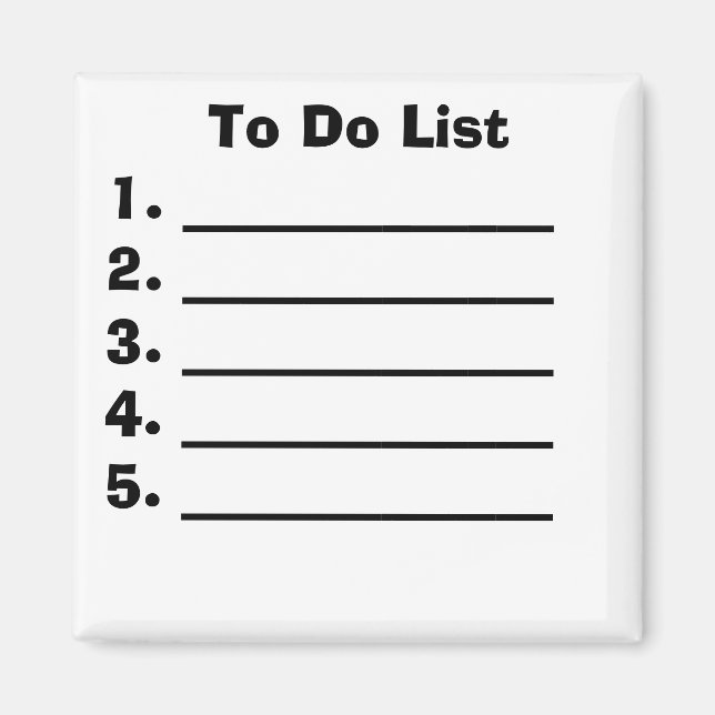To Do List Magnet (Front)