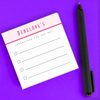 To Do List, Manifestation Intentions Checklist Post-it Notes