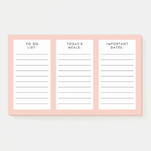 to do list meal plan important dates custom colour post-it notes