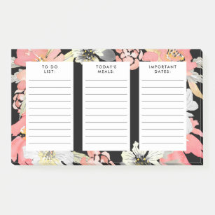 to do list meal plan important dates watercolor post-it notes