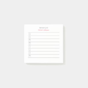TO DO LIST Minimalist Modern Lined Check Boxes Post-it Notes