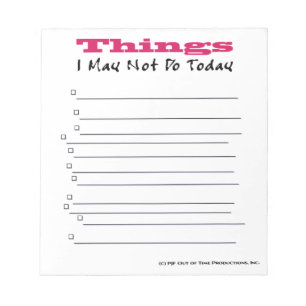 To-Do List/ NOT To-Do List Notepad