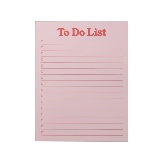 To Do List Notepad (Rotated)