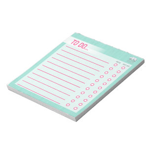 To Do List Notepad - Aqua Tree