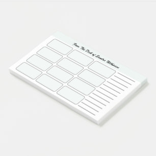 To Do List Organised Office Monogram Post-it Notes