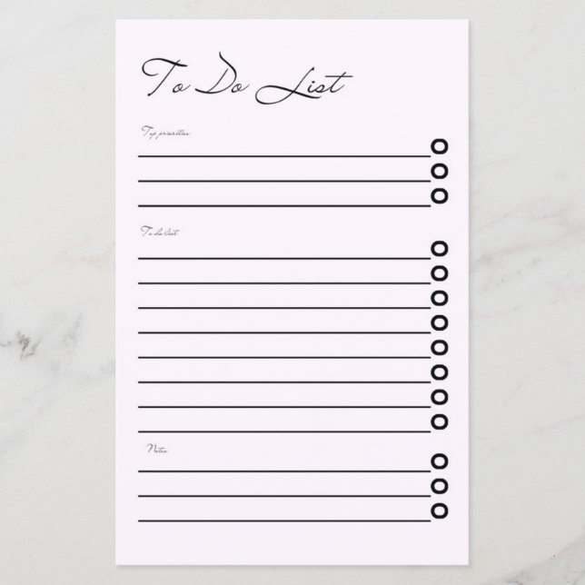 To Do List Planner Flyer (Front)