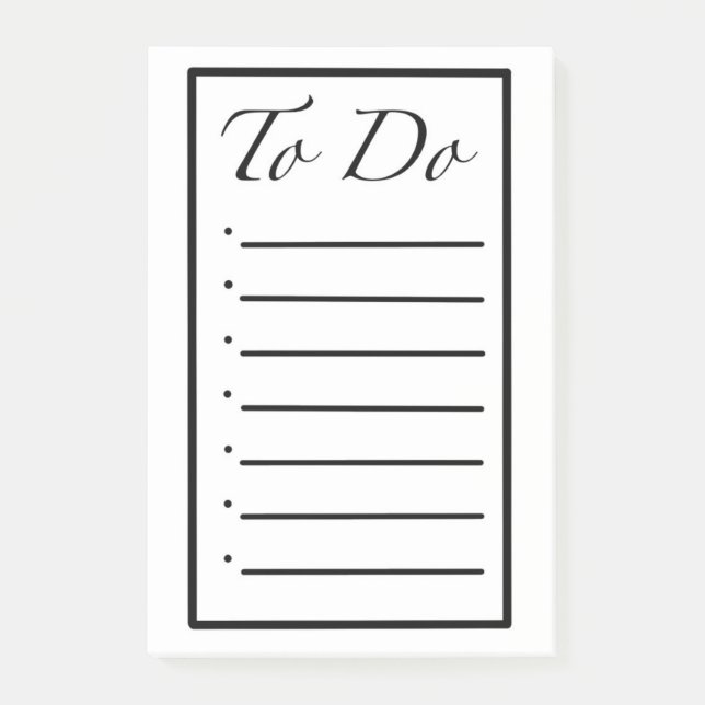 To Do List Post it Notes (Front)