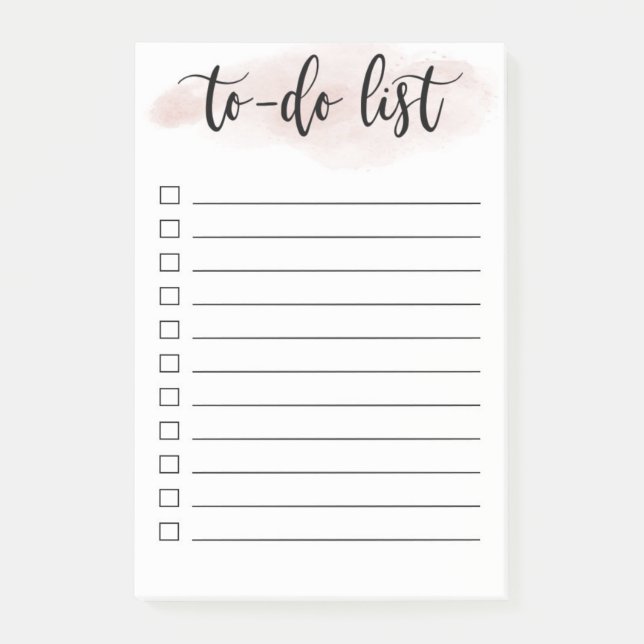 to do list post it notes with watercolour (Front)