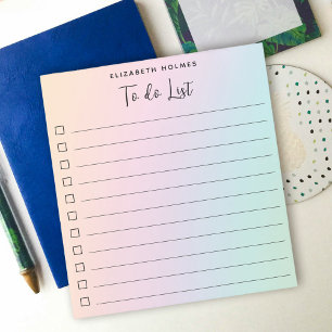 To do list script Personalized name colorful Notepad