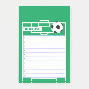 TO DO LIST SOCCER POST-IT NOTES