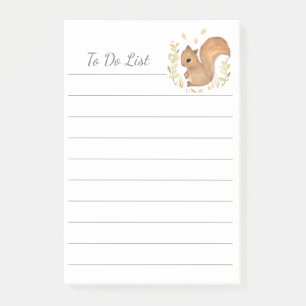 To Do List Squirrel Personalise Post-it® Notes