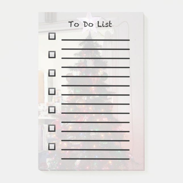 To Do List Sticky Note Christmas Tree (Front)