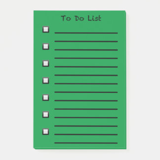 To Do List Sticky Note Green