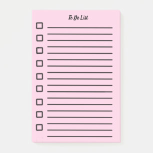To Do List Sticky Note Pink 2