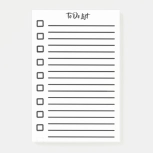 To Do List Sticky Notes White