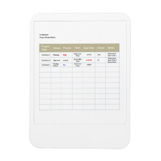 To Do List Template Magnet