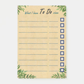 To Do List with Since date Post-it Notes