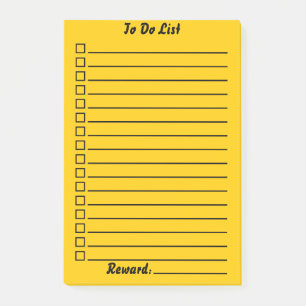 To Do List   Yellow Post-it Notes