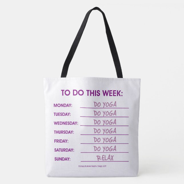 TO DO LIST: YOGA TOTE BAG (Front)