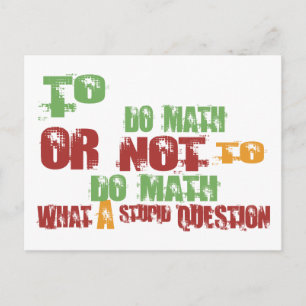 To Do Math Postcard