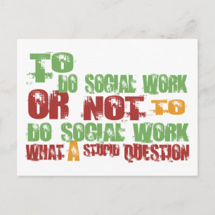 To Do Social Work Postcard