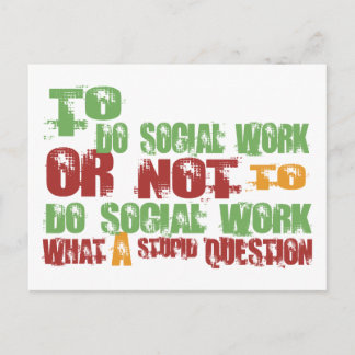 To Do Social Work Postcard