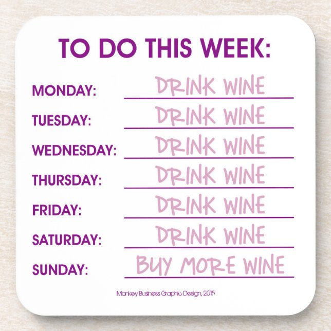 TO DO THIS WEEK: COASTER (Front)
