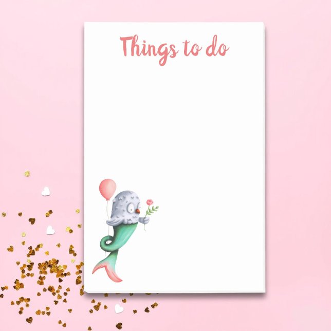 To Do Whimsical Owl Mermaid Post-it Notes (Creator Uploaded)