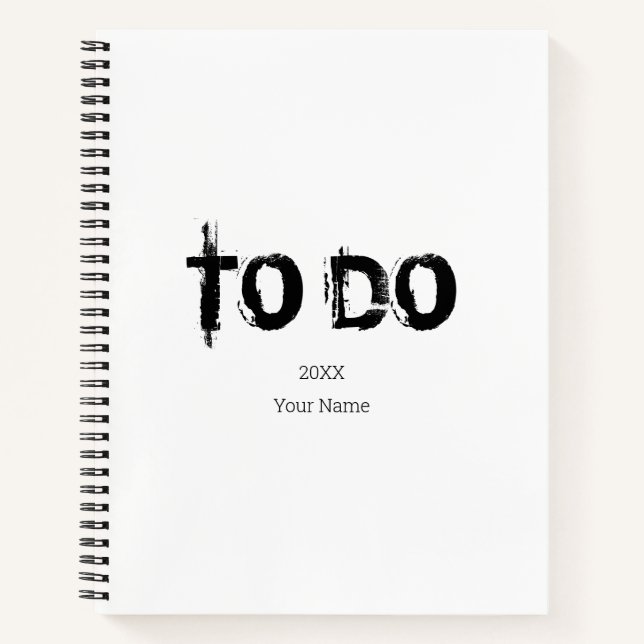 To Do with Name and Date Notebook (Front)