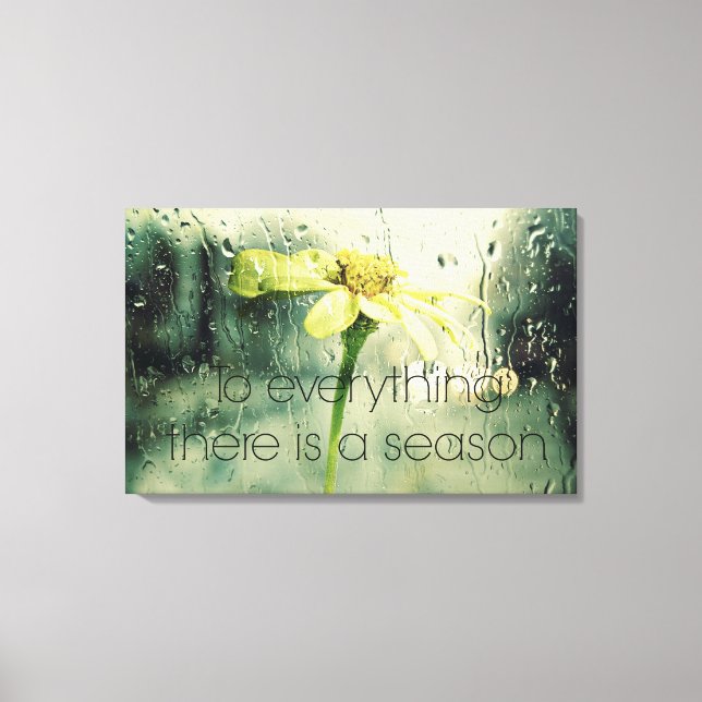 To everything a Season Rain and Flower Window Canvas Print (Front)