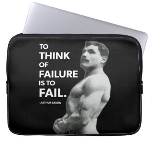 To Fail (Arthur Saxon) - Old School Bodybuilding Laptop Sleeve