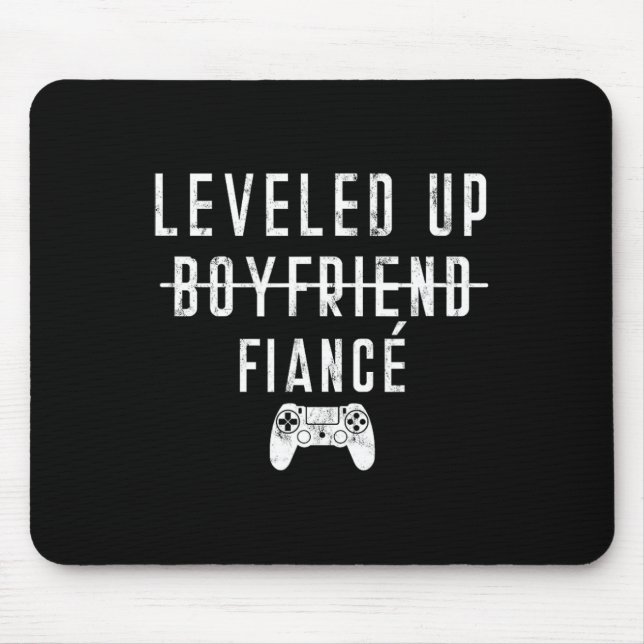 To Fiance Level Levelled Levelling Up Video Game  Mouse Pad (Front)