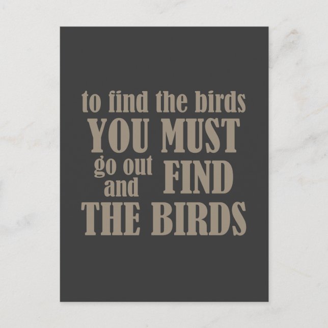 To Find the Birds Postcard (Front)