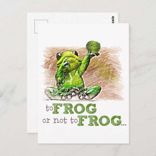 To Frog or Not to Frog ...  Postcard (Front/Back)