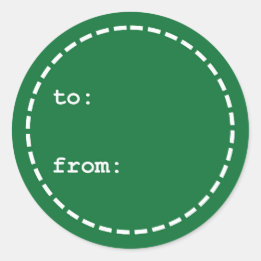 To/from Green and White Christmas Gift Tag