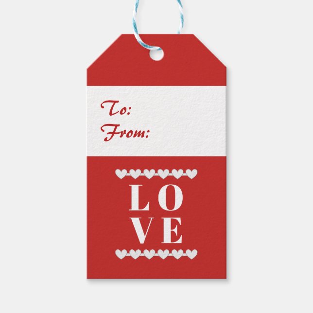 To & From LOVE Gift Tag (Front)