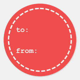 To/from Red and White Christmas Gift Tag