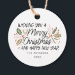 To/from Vintage Type Holly Berry Christmas Custom Favour Tags<br><div class="desc">Elevate your gift wrapping supplies this holiday season to the next level with this bright and festive gift tag. Featuring my original hand-drawn winter foliage in vibrant colours paired with sweet,  whimsical typography. The back has a spot to fill in who it's to and from.</div>
