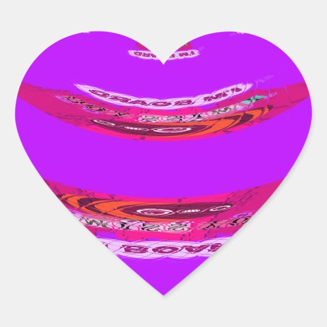 To Funny I Miss You I am Bored Heart Sticker (Front)