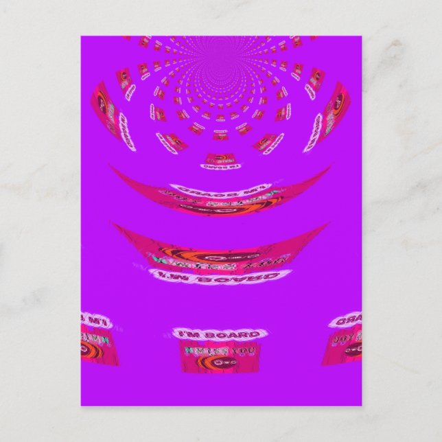 To Funny I Miss You I am Bored Postcard (Front)