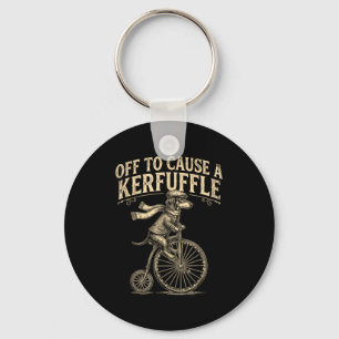 To Funny Off Cause Kerfuffle Dachshund Dog Key Ring