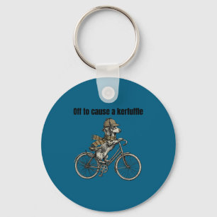 To Funny Off Cause Kerfuffle Dachshund Dog Key Ring