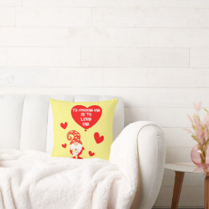 TO GNOME ME IS TO LOVE ME funny valentines day Cushion