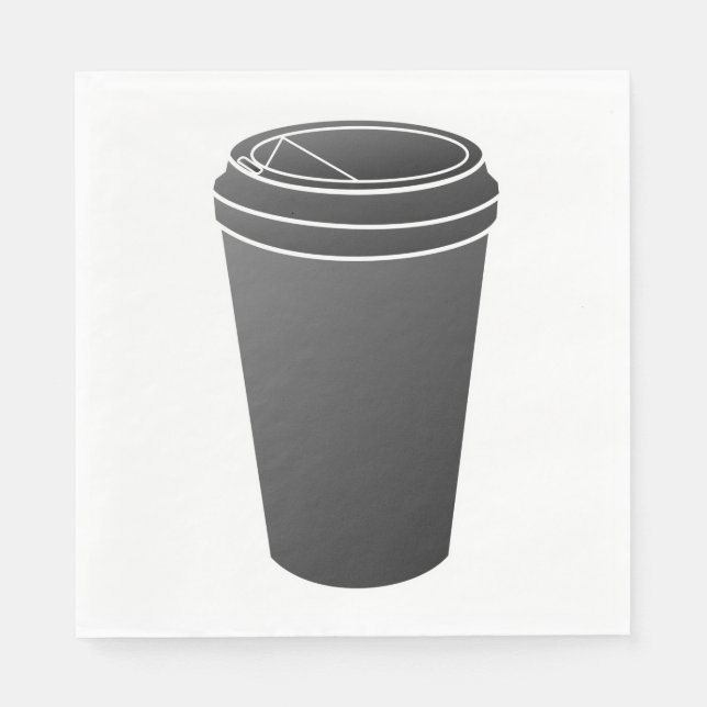 To Go Cup Black Gradient (Paper To-Go) Napkin (Front)